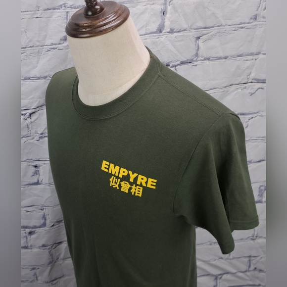 Empyre Men's Graphic T-Shirt Tee Karma Tiger Dragons Tao Military Green Small - Picture 4 of 10